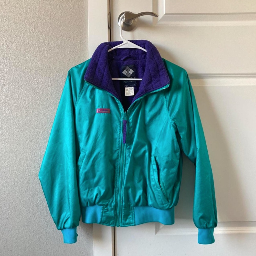 Vintage Columbia fleece lined bomber jacket